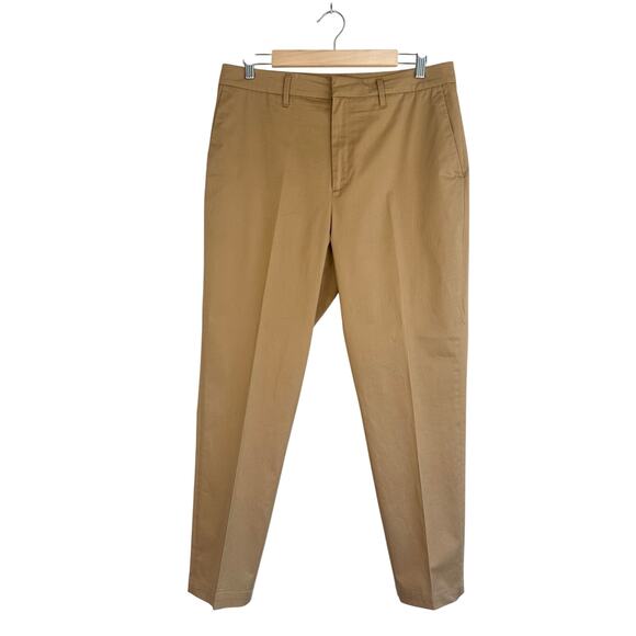 Jenni Kayne Twill Trouser Tan Stretch Cotton Ankle Pants Size 10 EUC - Picture 6 of 9